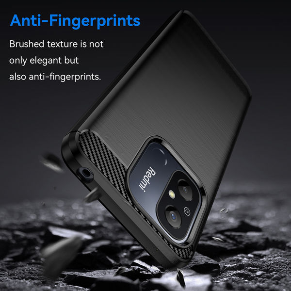 Techsuit - Carbon Silicone - Xiaomi Redmi 12C - Black