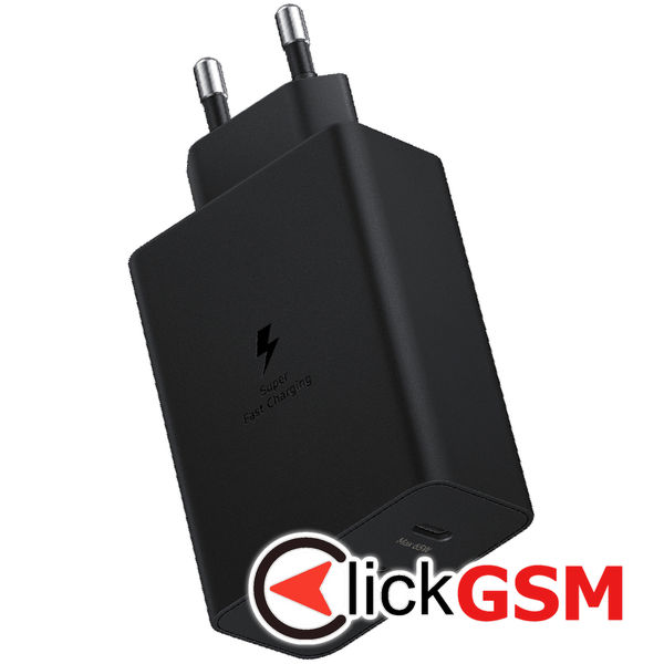 Samsung - Original Wall Charger (EP-T6530NBEGEU) - 2x Type-C, USB PPS, PD 65W, QC 3.0, AFC, FCP - Black (Blister Packing)