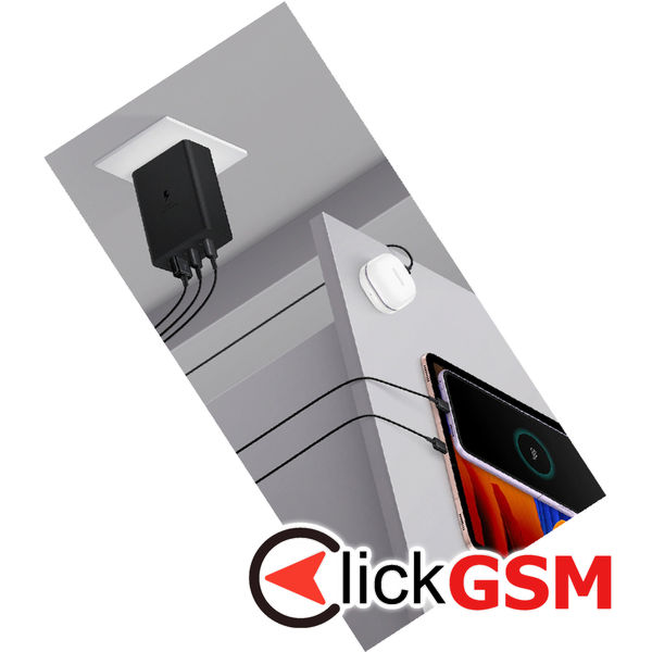 Samsung - Original Wall Charger (EP-T6530NBEGEU) - 2x Type-C, USB PPS, PD 65W, QC 3.0, AFC, FCP - Black (Blister Packing)