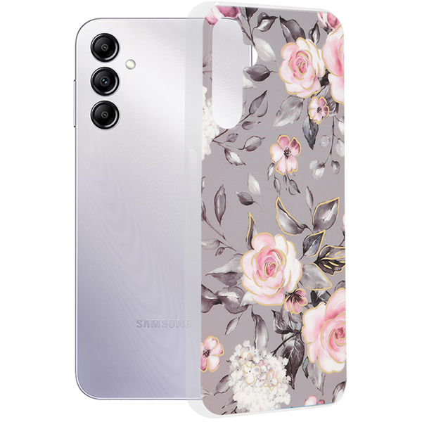 Techsuit - Marble Series - Samsung Galaxy A14 4G / A14 5G - Bloom of Ruth Gray