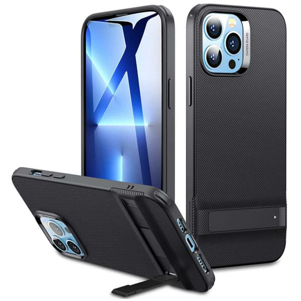 ESR - Air Shield Boost Kickstand - iPhone 13 Pro - Translucent Black