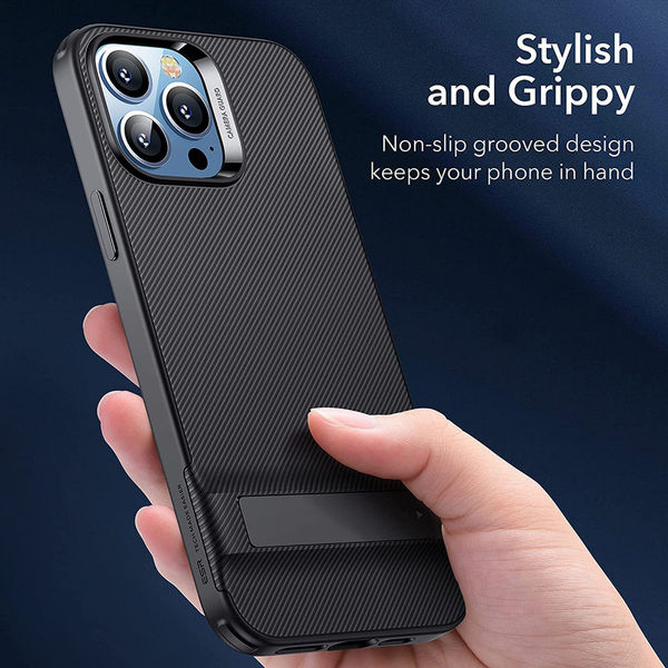 ESR - Air Shield Boost Kickstand - iPhone 13 Pro - Translucent Black