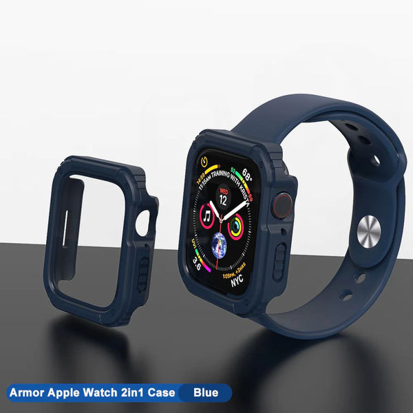 Lito - Watch Armor 360 Case + Screen Protector - Apple Watch 1 / 2 / 3 (38mm) - Blue