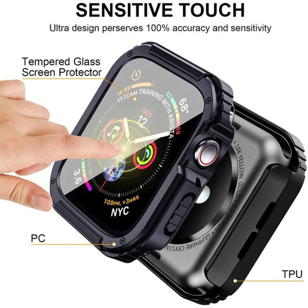 Lito - Watch Armor 360 Case + Screen Protector - Apple Watch 7 / 8 / 9 (41mm) - Blue