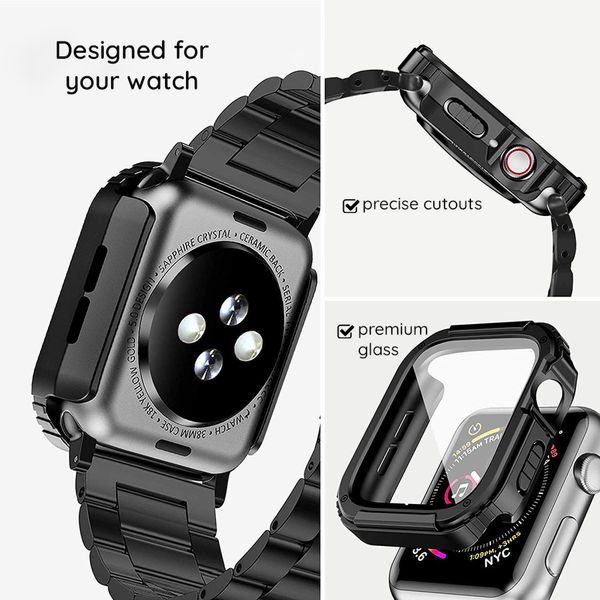 Lito - Watch Armor 360 Case + Screen Protector - Apple Watch 7 / 8 / 9 (41mm) - Blue