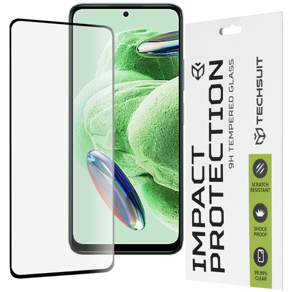 Techsuit - 111D Full Cover / Full Glue Glass - Xiaomi Redmi Note 12 5G / Note 12 4G / Poco X5 - Black