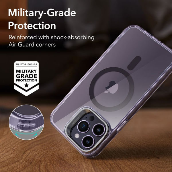 ESR - Classic Kickstand HaloLock - iPhone 14 Pro - Clear Purple
