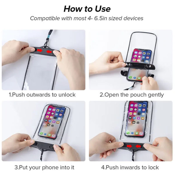 Techsuit - Waterproof Case - for Phone 6.5 - Purple