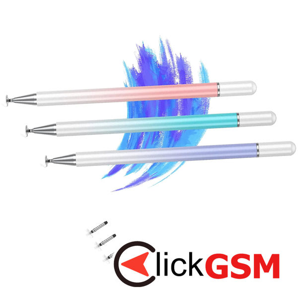 Techsuit - Stylus Pen (JC04) - Aluminum Alloy, Android, iOS, Microsoft - Pink