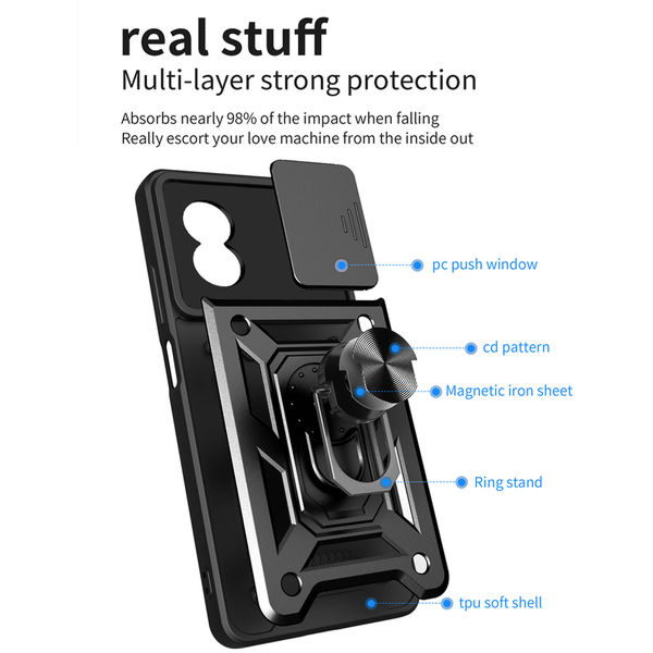 Techsuit - CamShield Series - Oppo A17 - Black