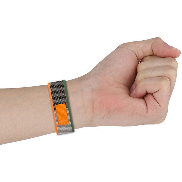 Techsuit - Watchband (W039) - Apple Watch 1/2/3/4/5/6/7/8/9/10/SE/SE 2/Ultra/Ultra 2 (42/44/45/46/49mm) - Red / Gray