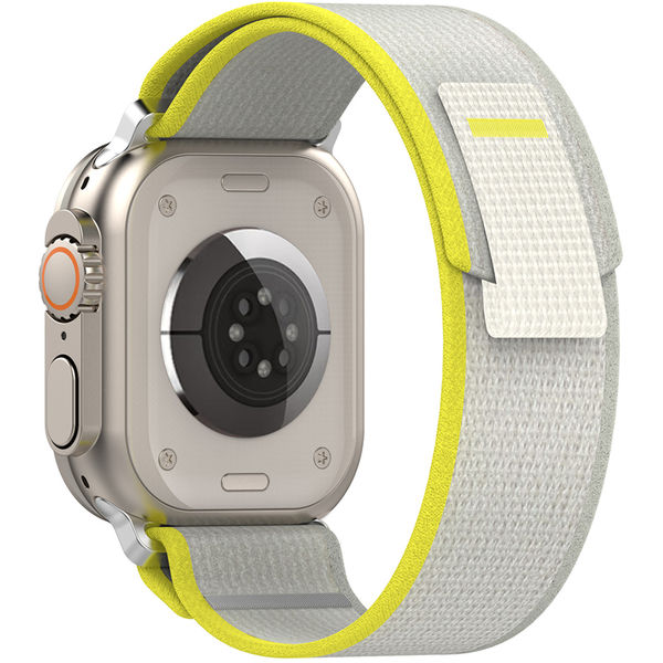 Techsuit - Watchband (W039) - Apple Watch 1/2/3/4/5/6/7/8/9/10/SE/SE 2/Ultra/Ultra 2 (42/44/45/46/49mm) - Yellow / Gray