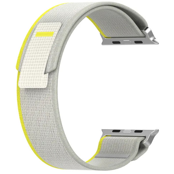Techsuit - Watchband (W039) - Apple Watch 1/2/3/4/5/6/7/8/9/10/SE/SE 2/Ultra/Ultra 2 (42/44/45/46/49mm) - Yellow / Gray