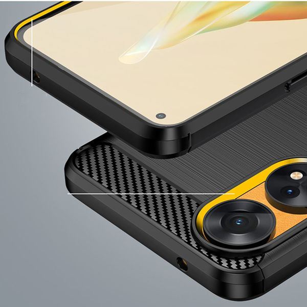 Techsuit - Carbon Silicone - Oppo Reno8 T - Black