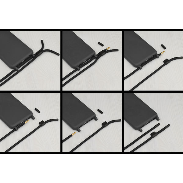 Techsuit - Crossbody Lanyard - Oppo Reno8 T - Black