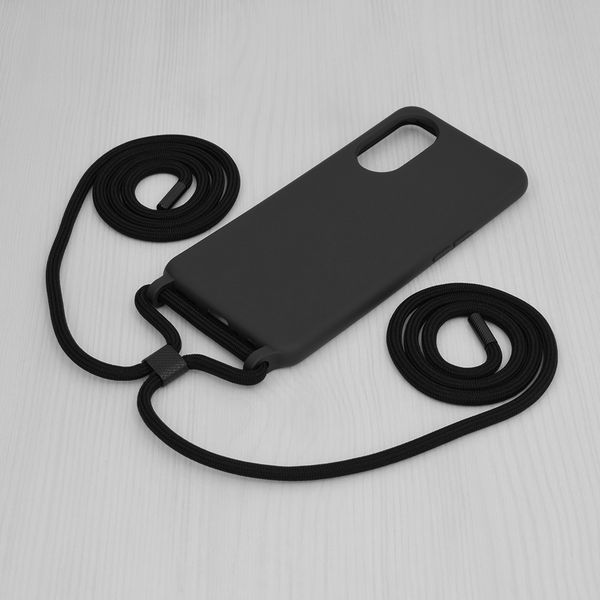 Techsuit - Crossbody Lanyard - Oppo Reno8 T - Black