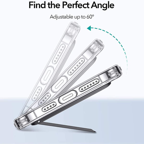 ESR - Desk Holder Boost Kickstand - Adjustable Angle, Vertical and Horizontal Stand, for Phones - Black