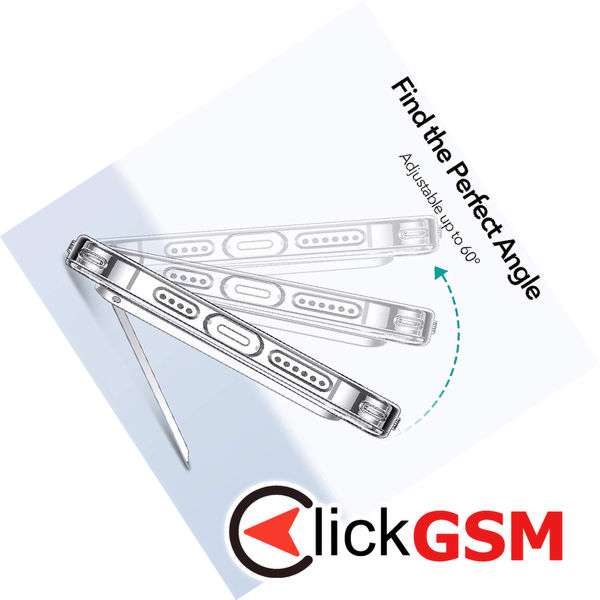 ESR - Desk Holder Boost Kickstand - Adjustable Angle, Vertical and Horizontal Stand, for Phones - Silver