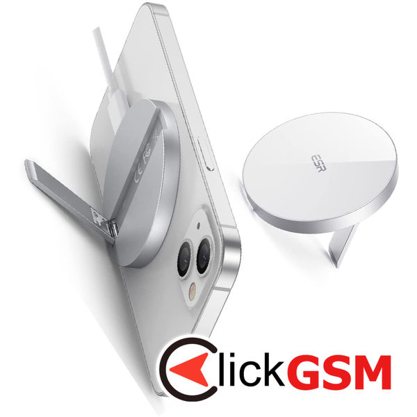 ESR - Wireless Charger HaloLock - MagSafe Compatible, with Kickstand - White