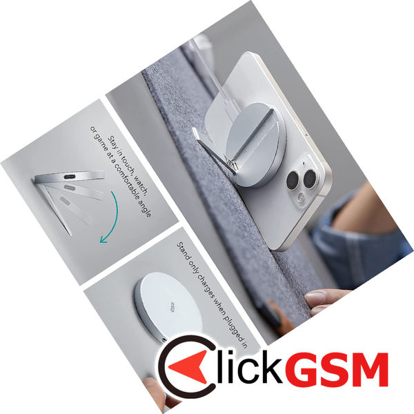 ESR - Wireless Charger HaloLock - MagSafe Compatible, with Kickstand - White