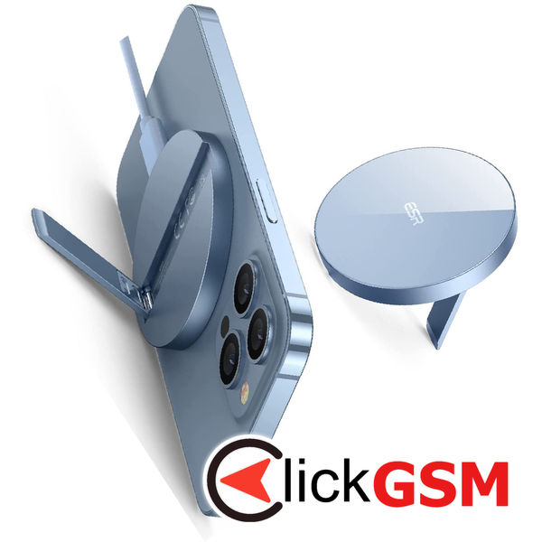 ESR - Wireless Charger HaloLock - MagSafe Compatible, with Kickstand - Sierra Blue
