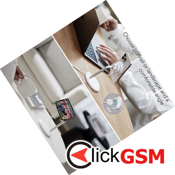 ESR - Wireless Charger HaloLock Shift - Stand with Removable Magnetic Pad, MagSafe Compatible - White