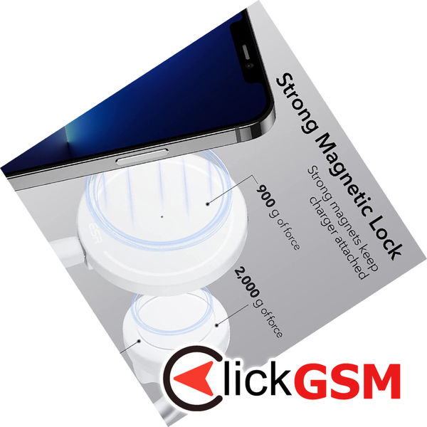 ESR - Wireless Charger HaloLock Shift - Stand with Removable Magnetic Pad, MagSafe Compatible - White