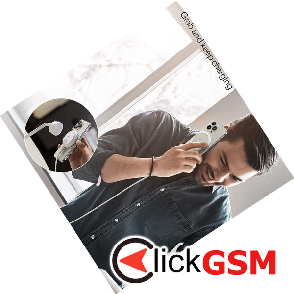 ESR - Wireless Charger HaloLock Shift - Stand with Removable Magnetic Pad, MagSafe Compatible - White