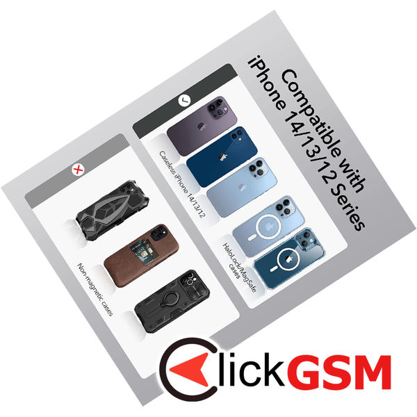 ESR - Wireless Charger HaloLock Shift - Stand with Removable Magnetic Pad, MagSafe Compatible - White