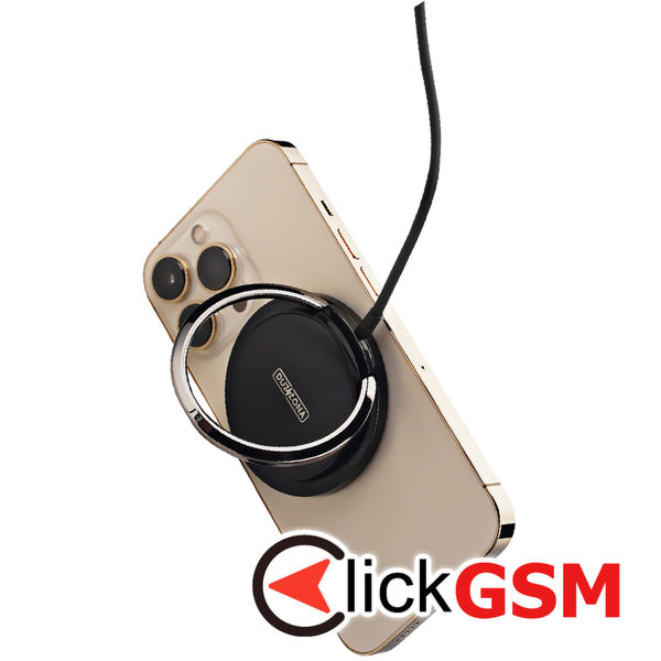 Duzzona - Wireless Charger (W1) - with Magnetic Attach on iPhone and Desk Stand, 15W - Black