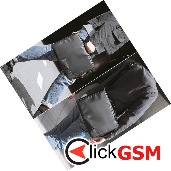 Tomtoc - Defender Laptop Shoulder Bag (A04D2D1) - with Corner Armor, Multiple Ways of Carrying, 14″ - Black