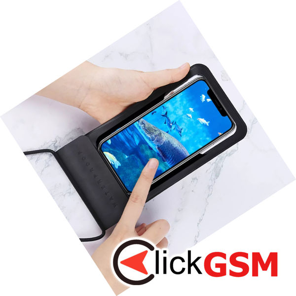 Techsuit - Waterproof Case (TWC1) - for Phones with max. 6.8, IPX8, 30m - Cyan