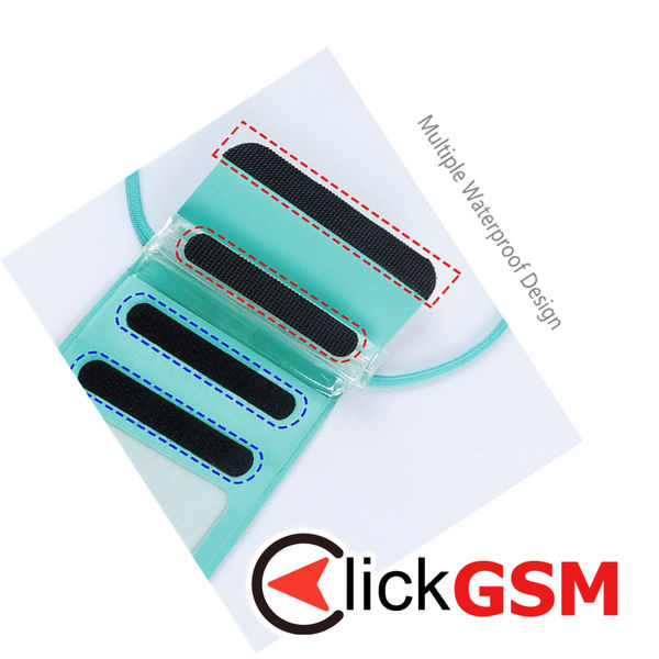 Techsuit - Waterproof Case (TWC1) - for Phones with max. 6.8, IPX8, 30m - Cyan