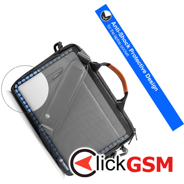 Tomtoc - Defender Laptop Briefcase (A43E1D1) - with Shoulder Strap, Ultra Protection, 16″ - Black