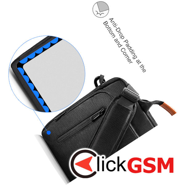 Tomtoc - Defender Laptop Briefcase (A43E1D1) - with Shoulder Strap, Ultra Protection, 16″ - Black