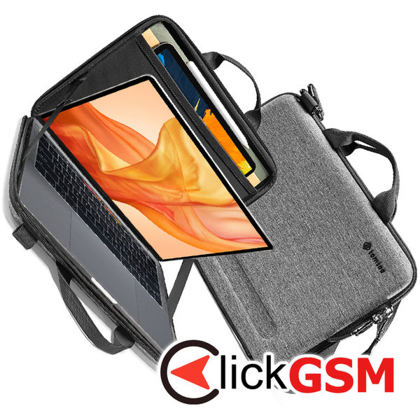 Tomtoc - FancyCase Laptop Shoulder Bag (A25F2G2) - for Macbook Pro 16″, iPad Pro 12.9″ - Gray