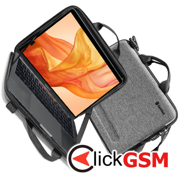 Tomtoc - FancyCase Laptop Shoulder Bag (A25F2G2) - for Macbook Pro 16″, iPad Pro 12.9″ - Gray