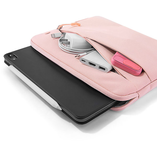 Tomtoc - Tablet Sleeve (B18A1P1) - for iPad with Shock-Absorbing Padding - Pink