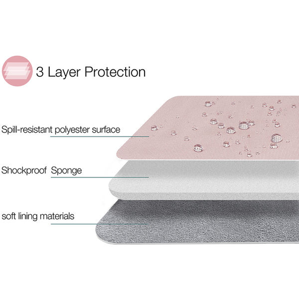 Tomtoc - Tablet Sleeve (B18A1P1) - for iPad with Shock-Absorbing Padding - Pink