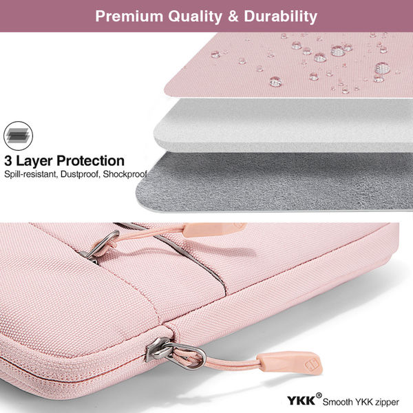 Tomtoc - Tablet Sleeve (B18A1P1) - for iPad with Shock-Absorbing Padding - Pink