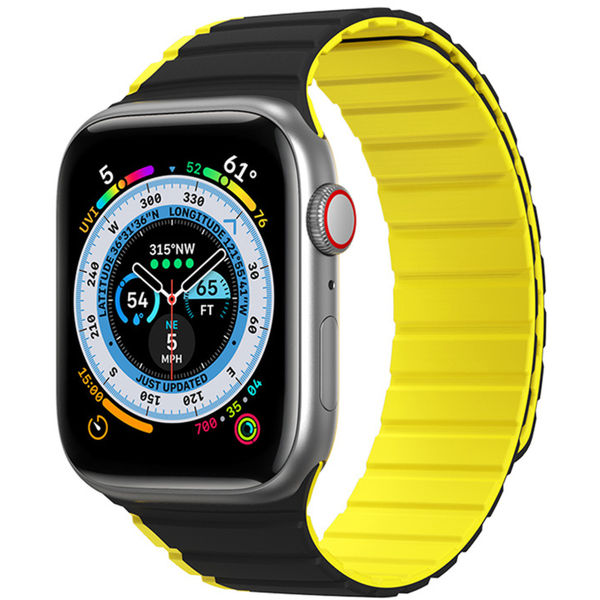 Dux Ducis - LD Series - Apple Watch 1/2/3/4/5/6/7/8/9/10/SE/SE 2 (38/40/41/42mm) - Black / Yellow