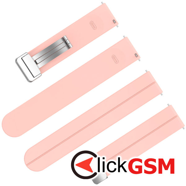 Techsuit - Watchband 20mm (W011) - Samsung Galaxy Watch 4/5/Active 2, Huawei Watch GT 3 (42mm)/GT 3 Pro (43mm) - Pink
