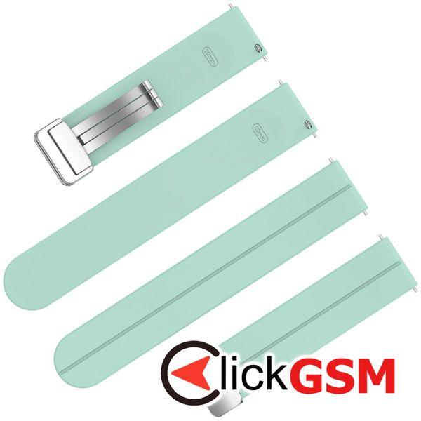 Techsuit - Watchband 20mm (W011) - Samsung Galaxy Watch 4/5/Active 2, Huawei Watch GT 3 (42mm)/GT 3 Pro (43mm) - Teal Green