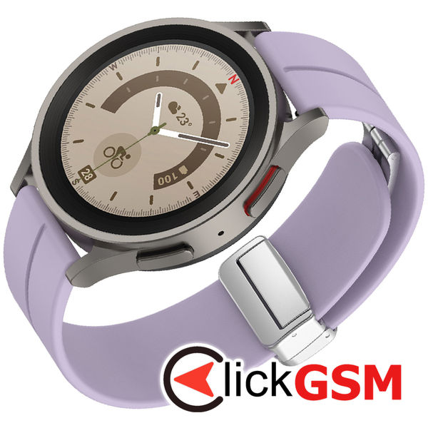 Techsuit - Watchband 20mm (W011) - Samsung Galaxy Watch 4/5/Active 2, Huawei Watch GT 3 (42mm)/GT 3 Pro (43mm) - Purple