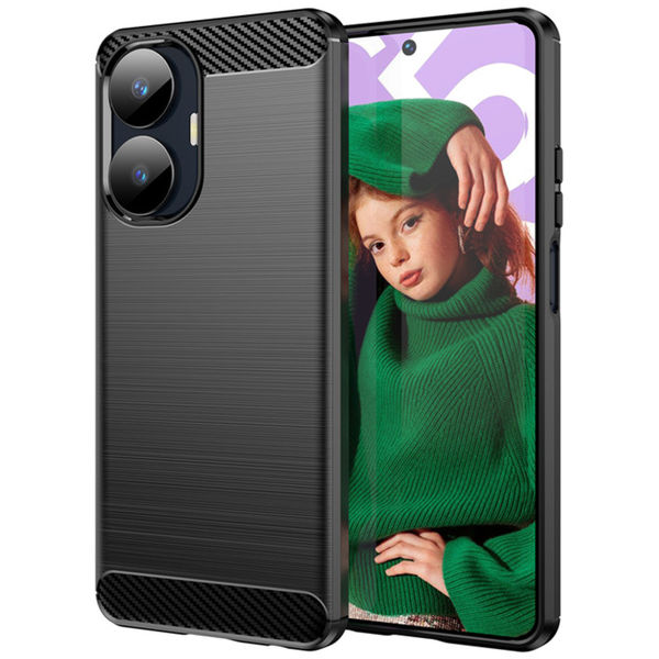 Techsuit - Carbon Silicone - Realme C55 - Black