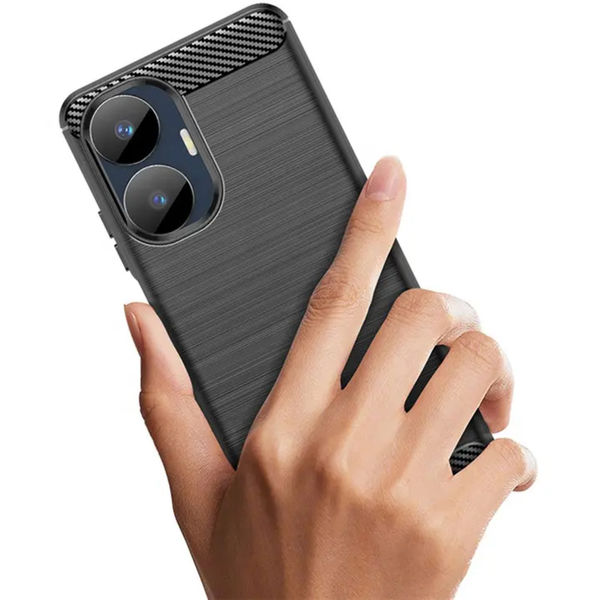 Techsuit - Carbon Silicone - Realme C55 - Black