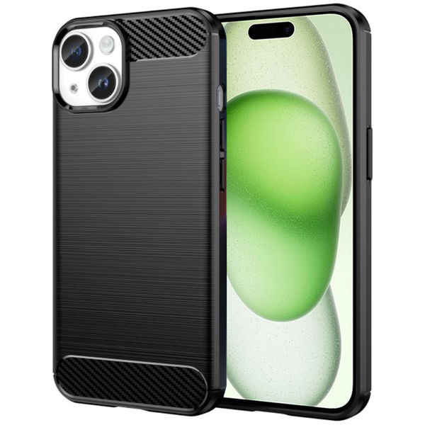Techsuit - Carbon Silicone - iPhone 15 - Black