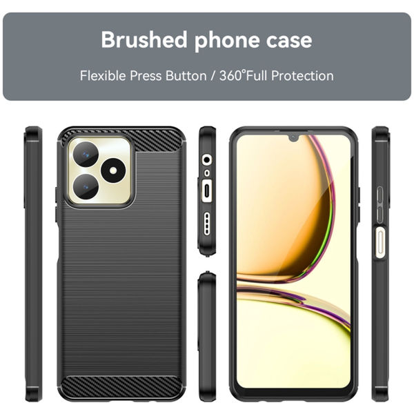 Techsuit - Carbon Silicone - Realme C53 - Black