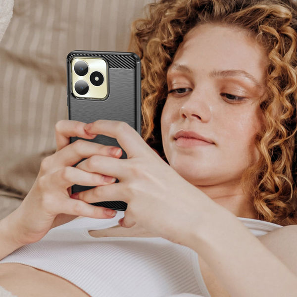 Techsuit - Carbon Silicone - Realme C53 - Black