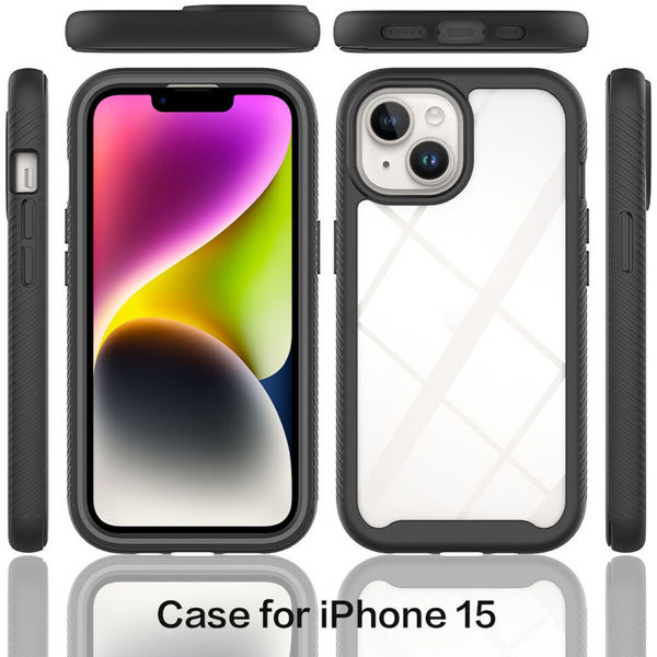 Techsuit - Defense360 Pro + Screen Protector - iPhone 15 - Black